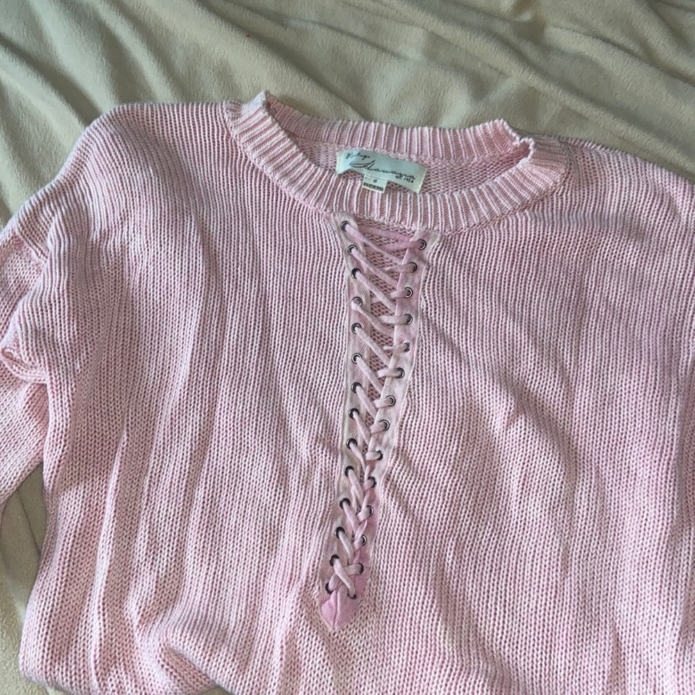 Vintage Havana Lace Up Sweater